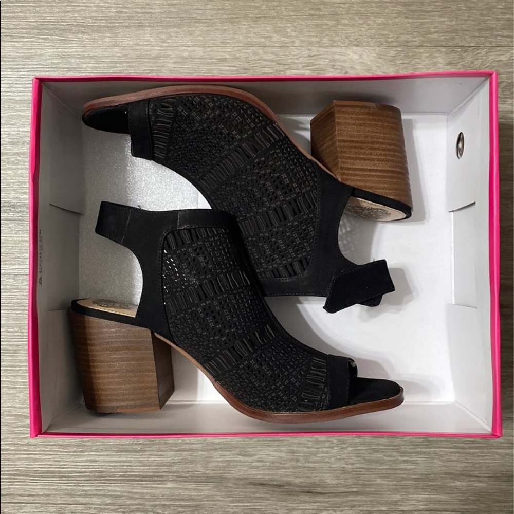 Peep toe booties